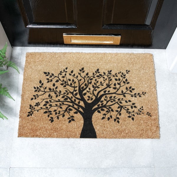 Covoraș de intrare din fibre de nucă de cocos 40x60 cm Tree of Life – Artsy Doormats-image-2