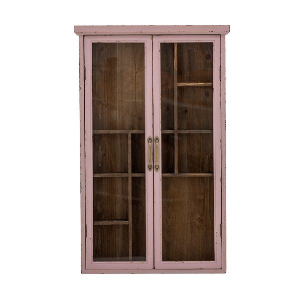 Vitrină roz prăfuit din lemn de brad 50x80x14 cm Hazem – Bloomingville
