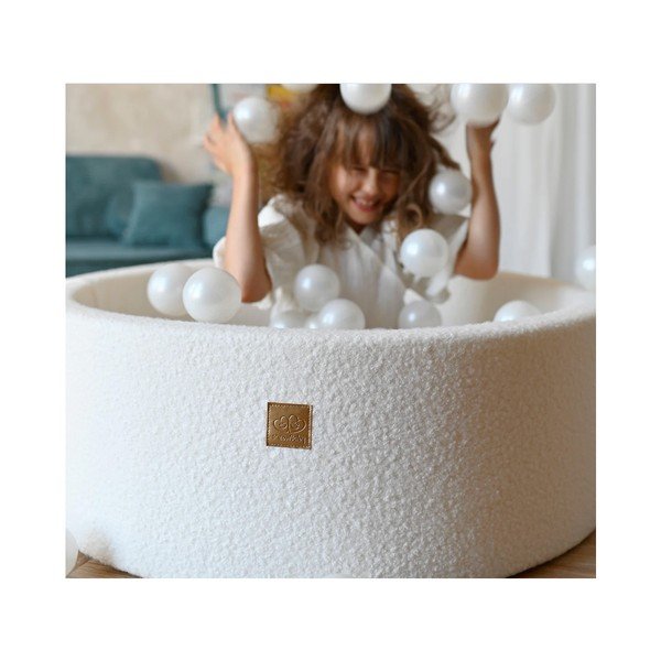 Piscină cu bile gri ø 90 cm înălțime 30 cm – Meowbaby-image-1
