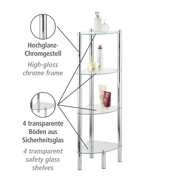 Raft de colț Wenko Corner, 4 polițe-image-2