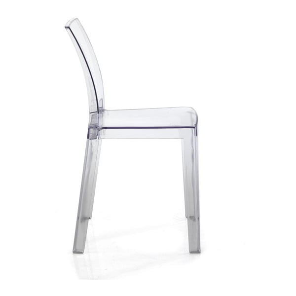 Set 2 scaune din plastic transparent adecvate pentru exterior Tomasucci Mia