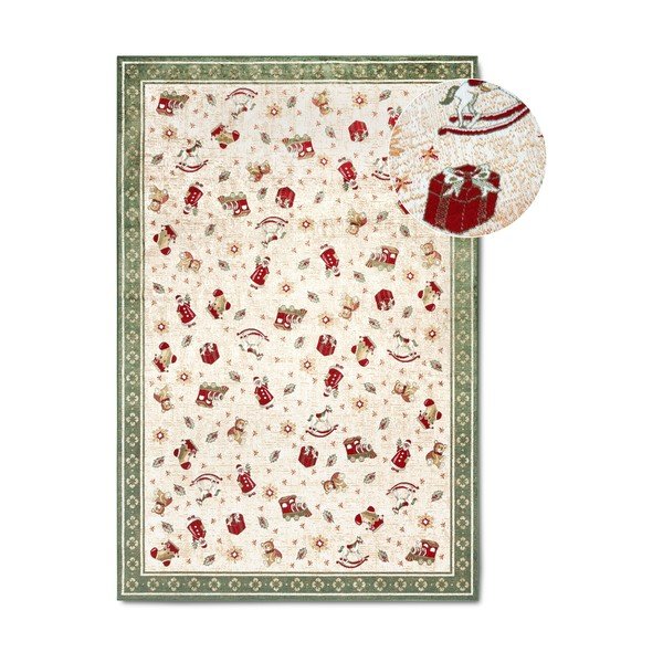 Covor verde din amestec de bumbac 160x230 cm cu model de Crăciun Toy's Delight Green Christmas – Villeroy&Boch