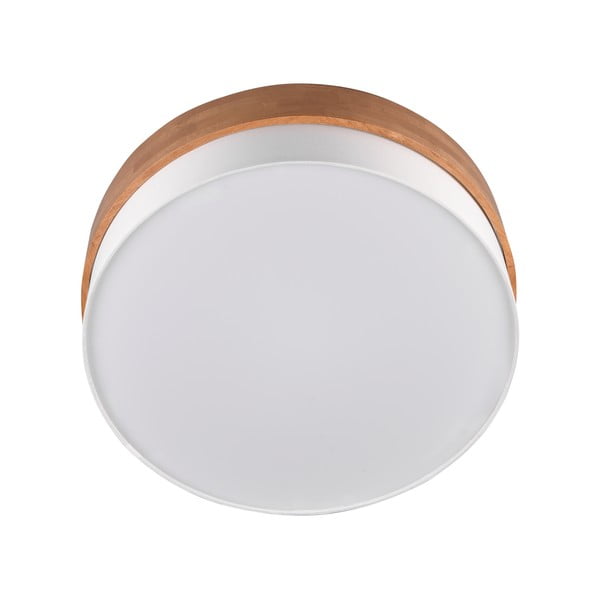 Plafonieră albă/în culoare naturală cu abajur textil Seasons – Trio-image-4