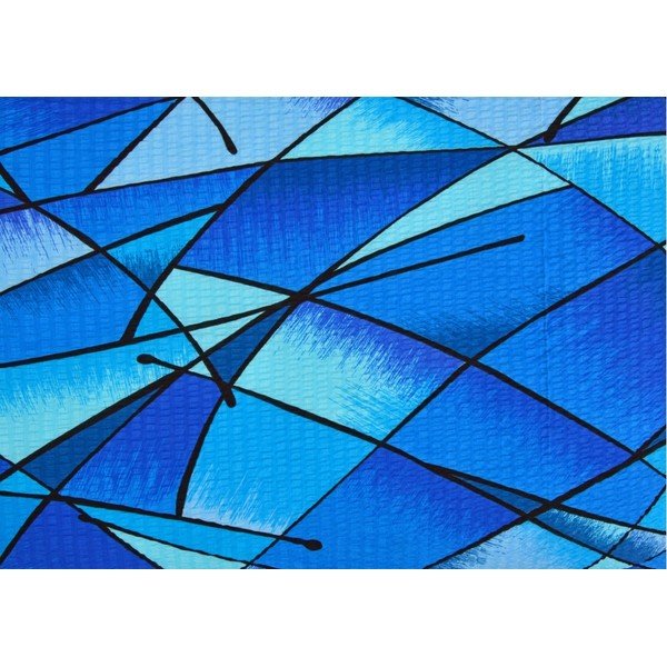 Lenjerie de pat albastră din crep  pentru pat de o persoană 140x200 cm Rainbow -image-1
