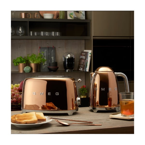 Prăjitor de pâine roz/auriu 50's Retro Style - SMEG-image-1