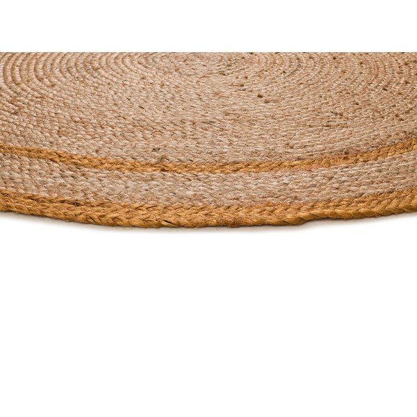 Covor galben muștar-natural rotund ø 120 cm Mahon – Universal-image-3