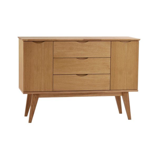 Comodă în decor de lemn de stejar Rowico Njord, lungime 122 cm-image-1