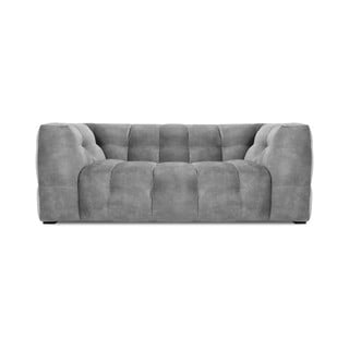 Canapea cu tapițerie din catifea Windsor & Co Sofas Vesta, 208 cm, gri