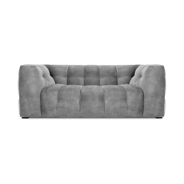 Canapea cu tapițerie din catifea Windsor & Co Sofas Vesta, 208 cm, gri