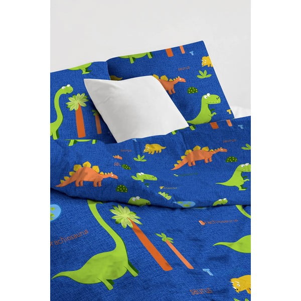 Lenjerie de pat pentru copii albastră pentru pat de o persoană 140x200 cm Dinolar – Mijolnir-image-2