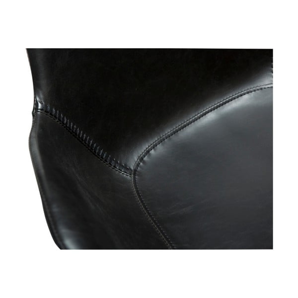 Scaun dining din piele cu cotiere DAN-FORM Denmark Hype, negru-image-4