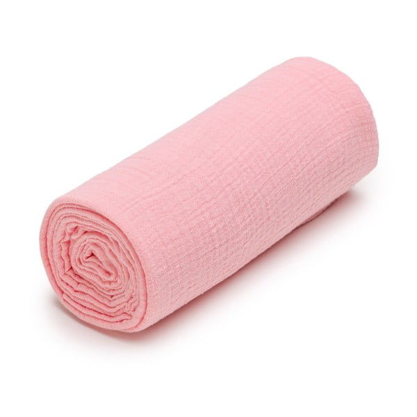 Prosop  pentru copii roz din muselină 120x120 cm – T-TOMI