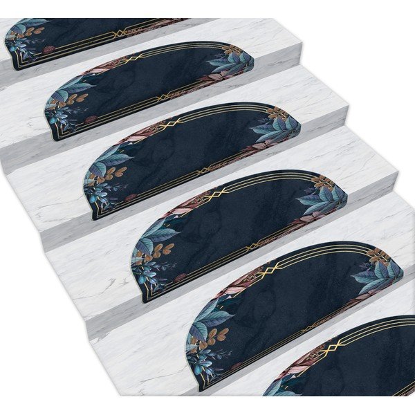 Covorașe pentru scări albastru închis 16 buc. 65x20 cm Sanctuary - Vitaus-image-1