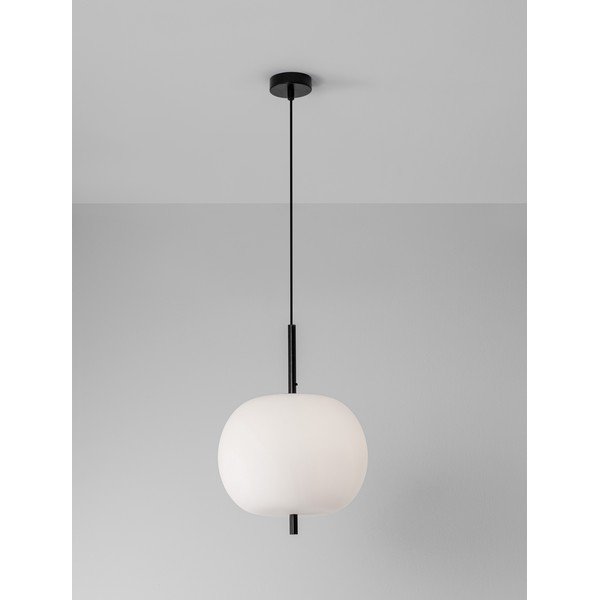 Lustră albă/neagră din sticlă ø 30 cm Lato – Nova Luce-image-3