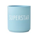 Cană din porțelan Design Letters Superstar, 300 ml, albastru