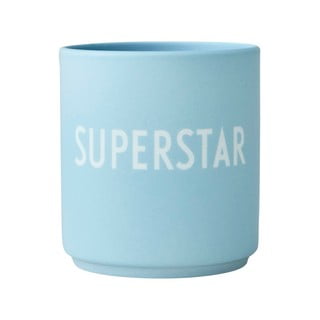 Cană din porțelan Design Letters Superstar, 300 ml, albastru