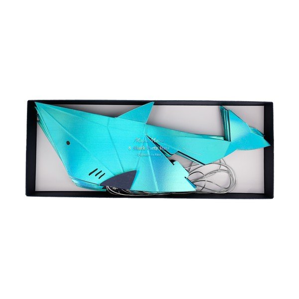 Pălării din hârtie 8 buc. Shark – Meri Meri-image-4