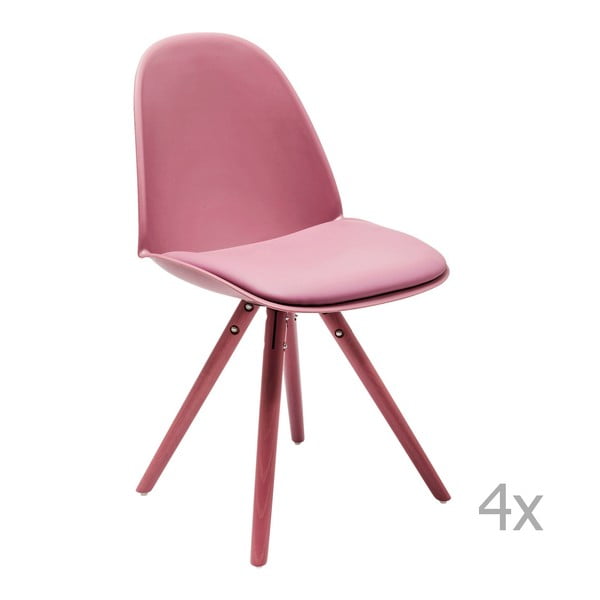 Set 4 scaune dining Kare Design CandyWorld , roz
