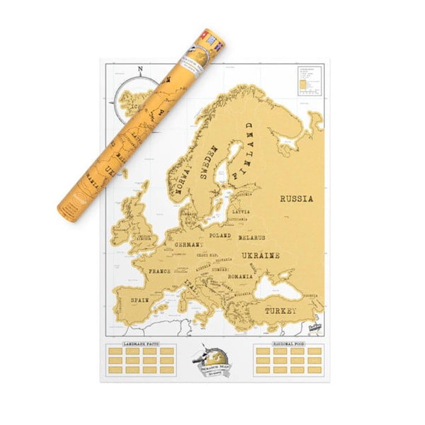 Hartă de răzuit Europa Luckies of London-image-1