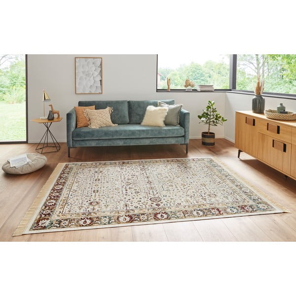 Covor cu bumbac Nouristan Modern Belutsch, 95 x 140 cm, galben-image-1