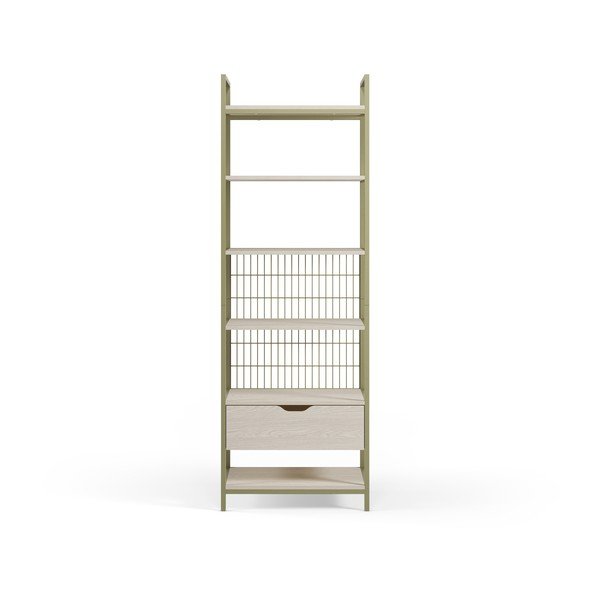 Bibliotecă verde din oțel 60x179,5x40 cm Amara – Marckeric-image-4
