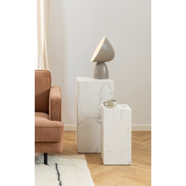 Măsuțe de cafea albe cu aspect de marmură 2 buc. 35x35 cm Dice – Actona-image-1