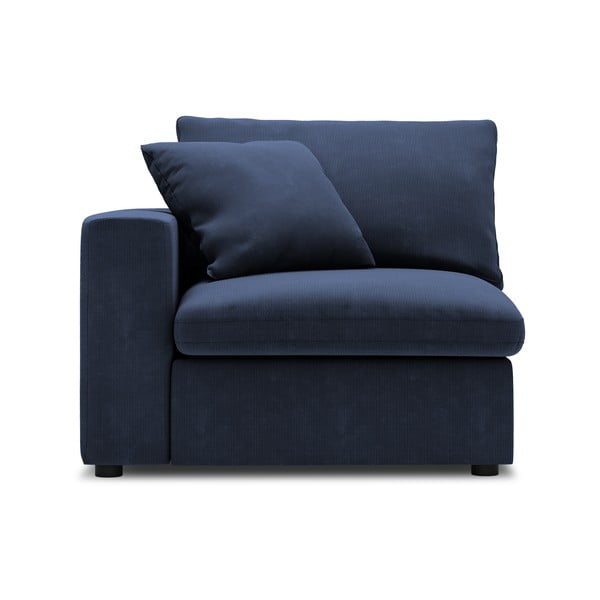 Modul cu tapițerie din catifea pentru canapea colț de stânga Windsor & Co Sofas Galaxy, albastru închis