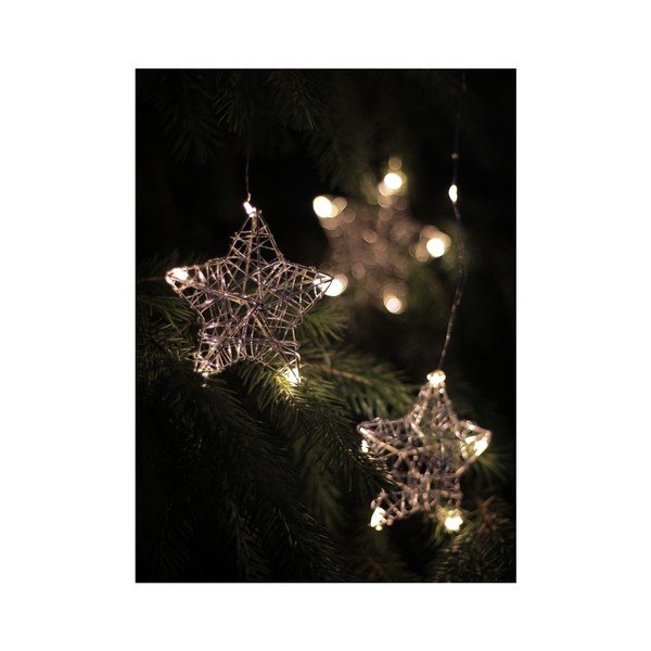 Ghirlandă luminoasă cu LED cu 4 perdele în formă de stea DecoKing Star, lungime 0,75 m, 38 beculețe-image-4