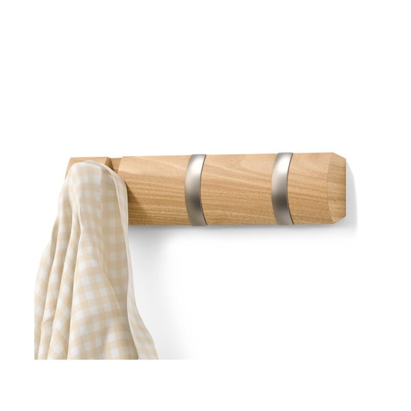 Cuier de perete în culoare naturală din lemn   de plop Flip – Umbra-image-2