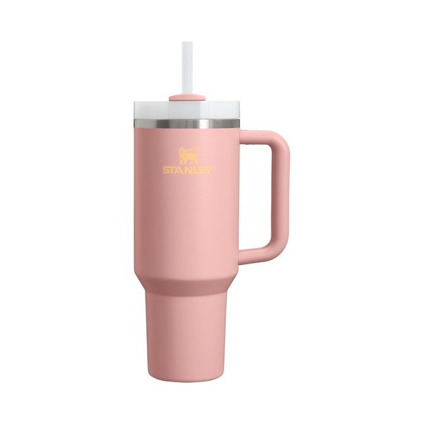 Termos piersică cu pai din oțel inoxidabil 1,18 l Quencher H2.O FlowState™ Tumbler Peach Rose – Stanley
