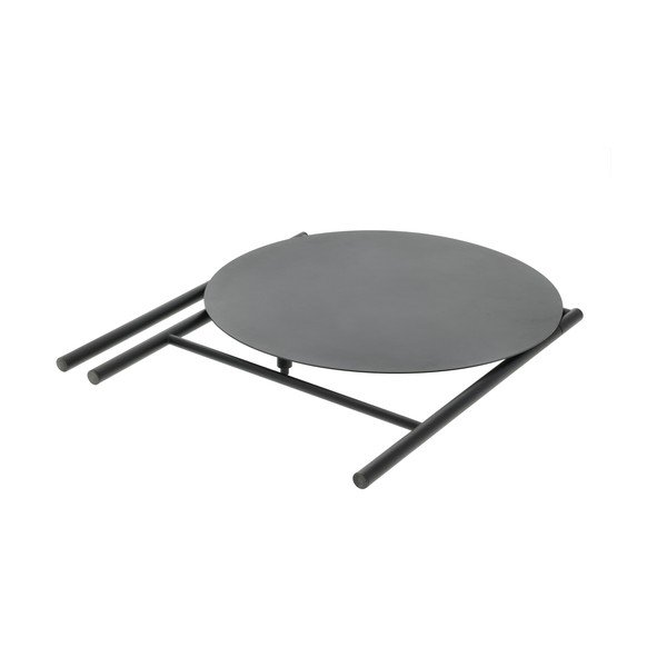 Masă de dining neagră rotundă din metal ø 70 cm Disc – Zone-image-3
