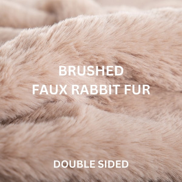 Pătură gri din blană artificială 150x200 cm Ruby – Tiseco Home Studio-image-4