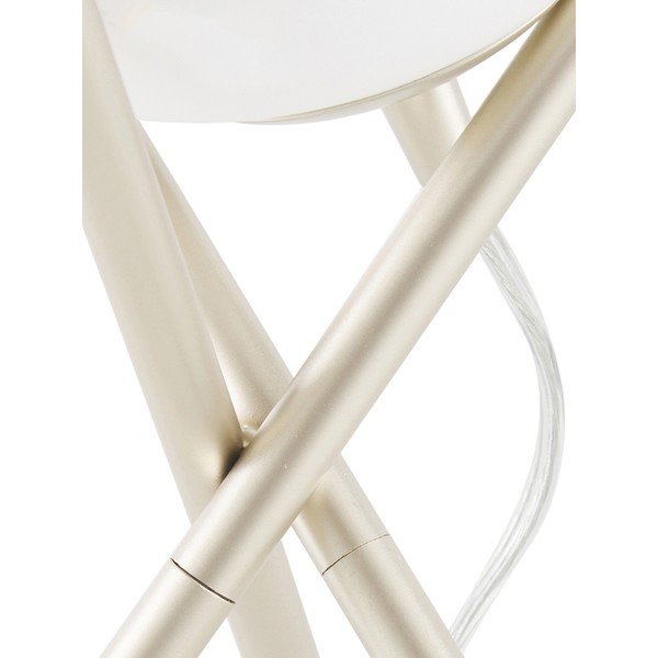 Veioză cu abajur din sticlă Westwing Collection Erik, înălțime 33 cm, alb-image-2