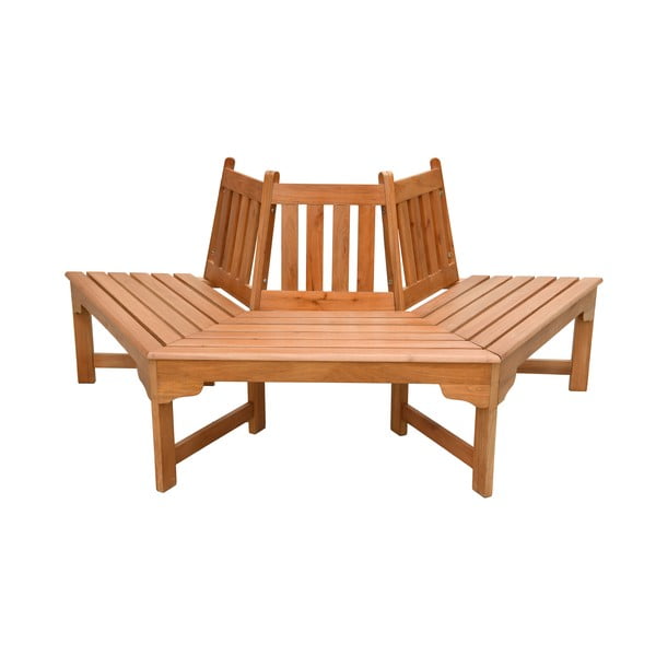 Bancă de grădină în culoare naturală din lemn masiv Ontario – Garden Pleasure-image-2