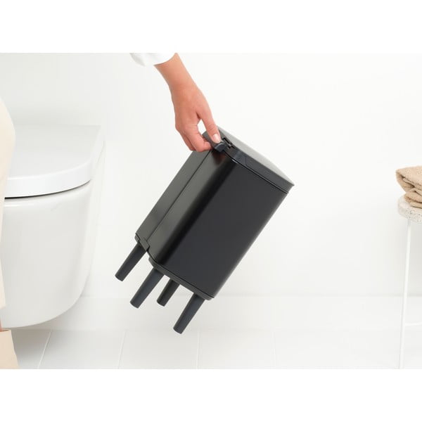 Coș de gunoi negru mat din oțel 4 l Bo Hi – Brabantia-image-4