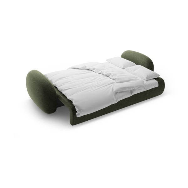 Canapea verde extensibilă/cu spațiu de depozitare cu tapițerie din chenille 262 cm Tonale – Cosmopolitan Design-image-4