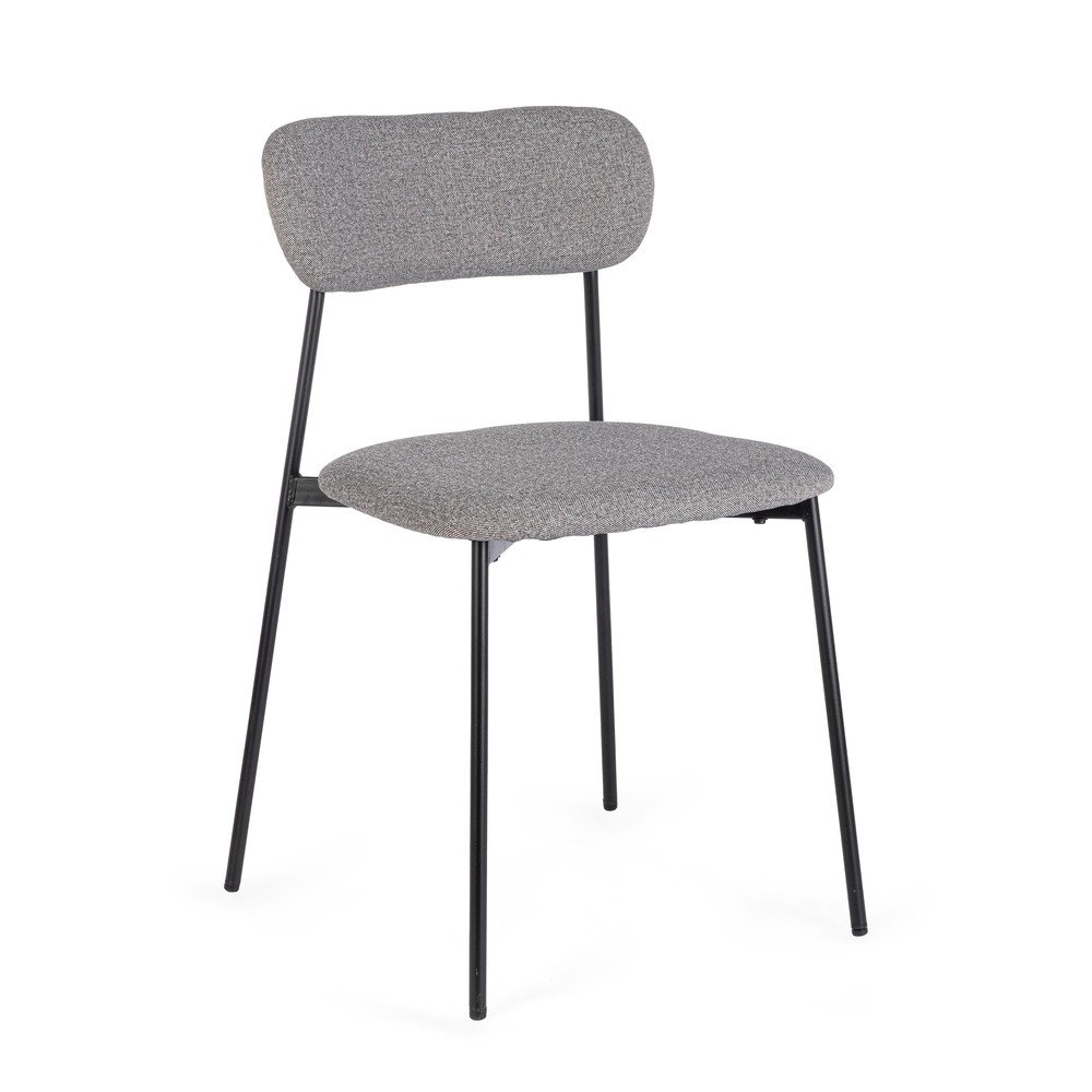 Scaun de dining gri tapițat Inka – Yes Everyday