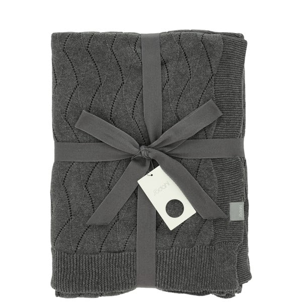 Pătură gri tricotată 130x170 cm Gentle – Södahl-image-3