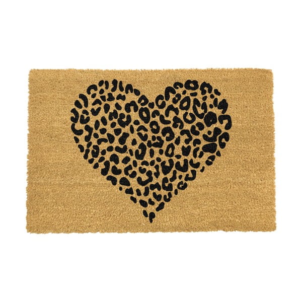 Covoraș intrare din fibre de cocos Artsy Doormats Leopard Pint, 40 x 60 cm