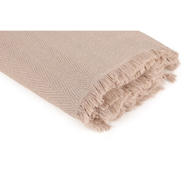 Cuvertură maro din bumbac reciclat 170x205 cm Merlin – Mijolnir-image-3