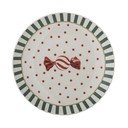 Farfurie albă pentru desert  din gresie ø 16 cm  cu model de Crăciun Yule – Bloomingville