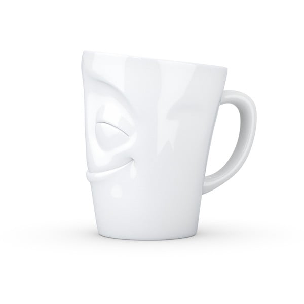 Cană cu toartă din porțelan 58products, 350 ml, alb-image-1