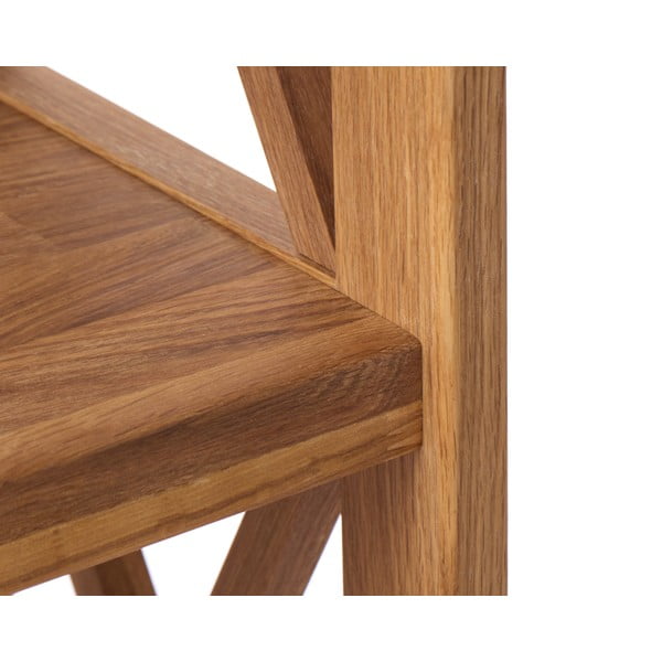 Etajeră în culoare naturală din lemn de stejar 70x124 cm X-Shelf – Unique Furniture-image-3