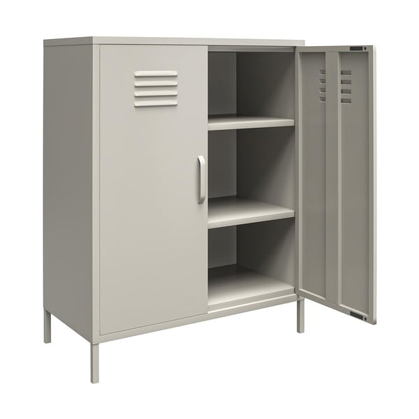 Dulap gri deschis din metal 79x100 cm Bradford – Støraa-image-2