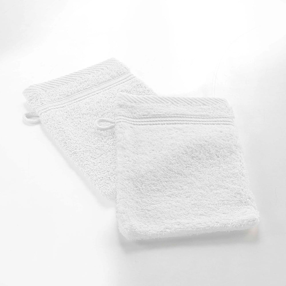 Prosopel de spălat pe corp alb din bumbac 15x21 cm Tendresse – douceur d\'intérieur