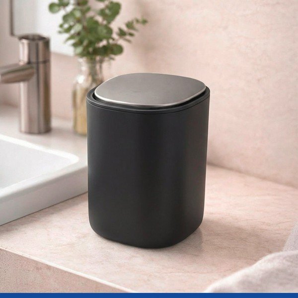 Coș de gunoi negru din plastic 1,5 l Frini – Wenko-image-4