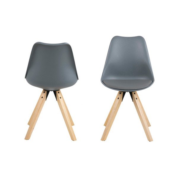 Set 2 scaune Actona Damia, gri-image-3