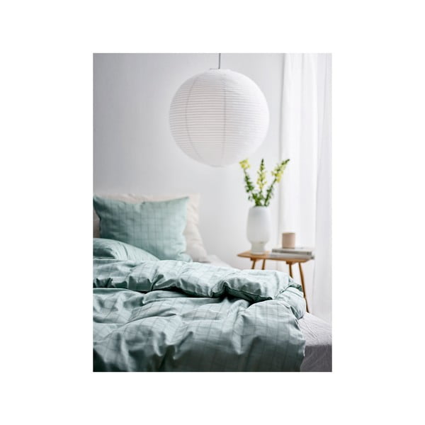 Lenjerie de pat verde/verde-deschis din damasc pentru pat de o persoană 140x200 cm Clear – Södahl-image-3