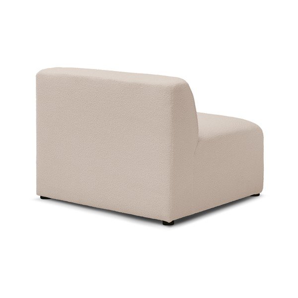 Modul pentru canapea modulară bej cu tapițerie din țesătură bouclé (de mijloc) Megeve – Bobochic Paris-image-4