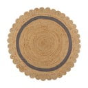Covor gri/în culoare naturală țesut manual rotund din iută ø 160 cm Grace Grey – Flair Rugs